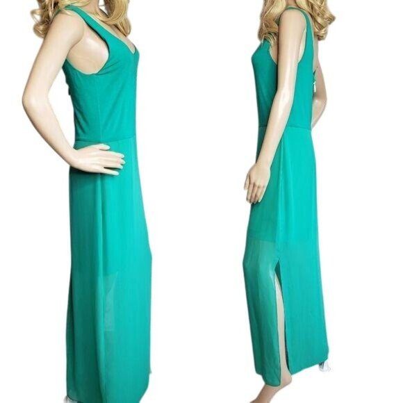 Vince Camuto Green teal Sleeveless Maxi Dress With Back Zipper Closure medium - Picture 2 of 5